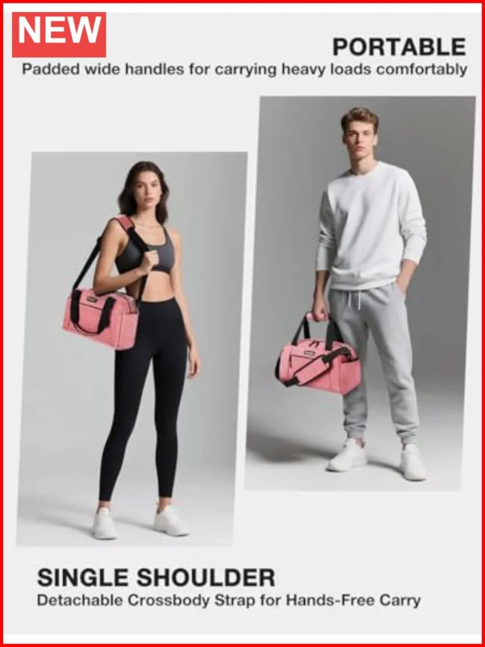 Lightweight Mini Duffle Bag with Multiple Pockets for Gym Travel Workout